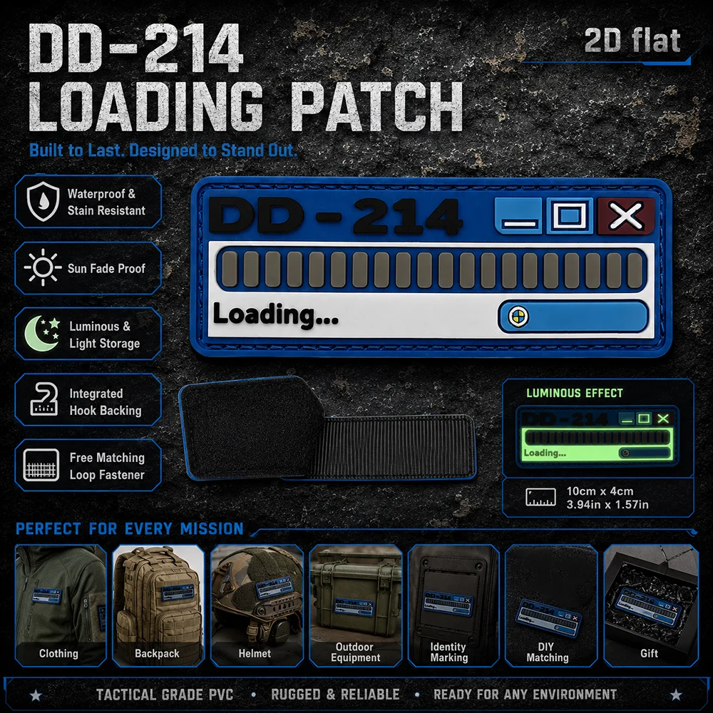 Luminous Loading Progress Bar PVC Arm Badge with Velcro, Includes Hook Side for Luggage Decoration, Patch, Badge, Decal