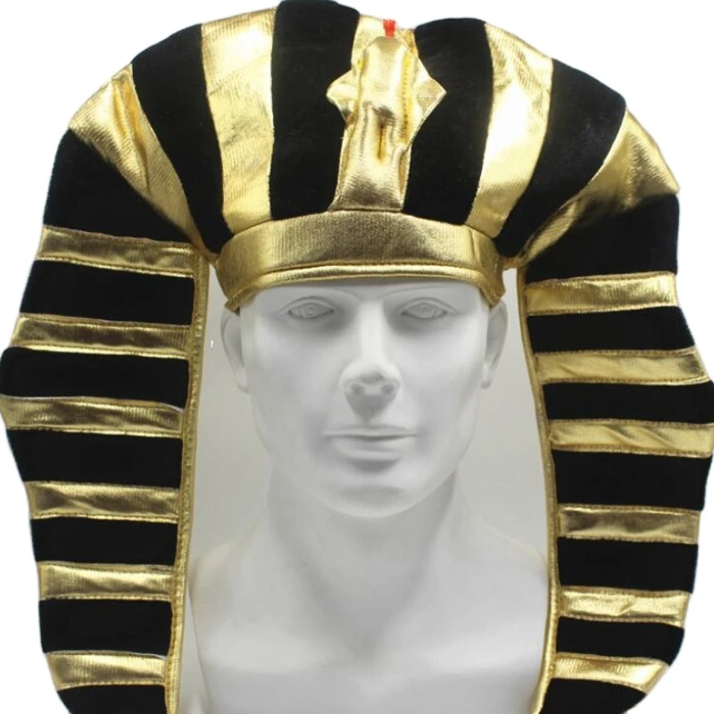 

*Halloween show Egypt golden Pharaoh Festive Hats and Party Caps