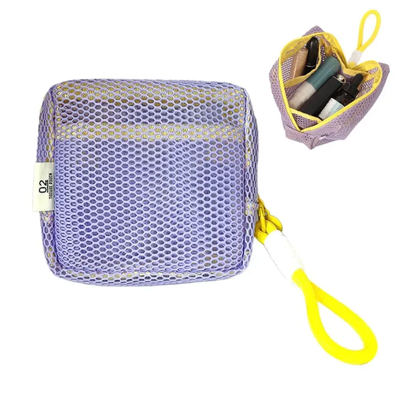Mini-Geldbörse, tragbare Netz-Kosmetiktasche, Dopamin-Netztasche für Geld, Lippenstift, Lidschatten, Aufbewahrungstasche für Reisen und Einkaufen – Detail 10