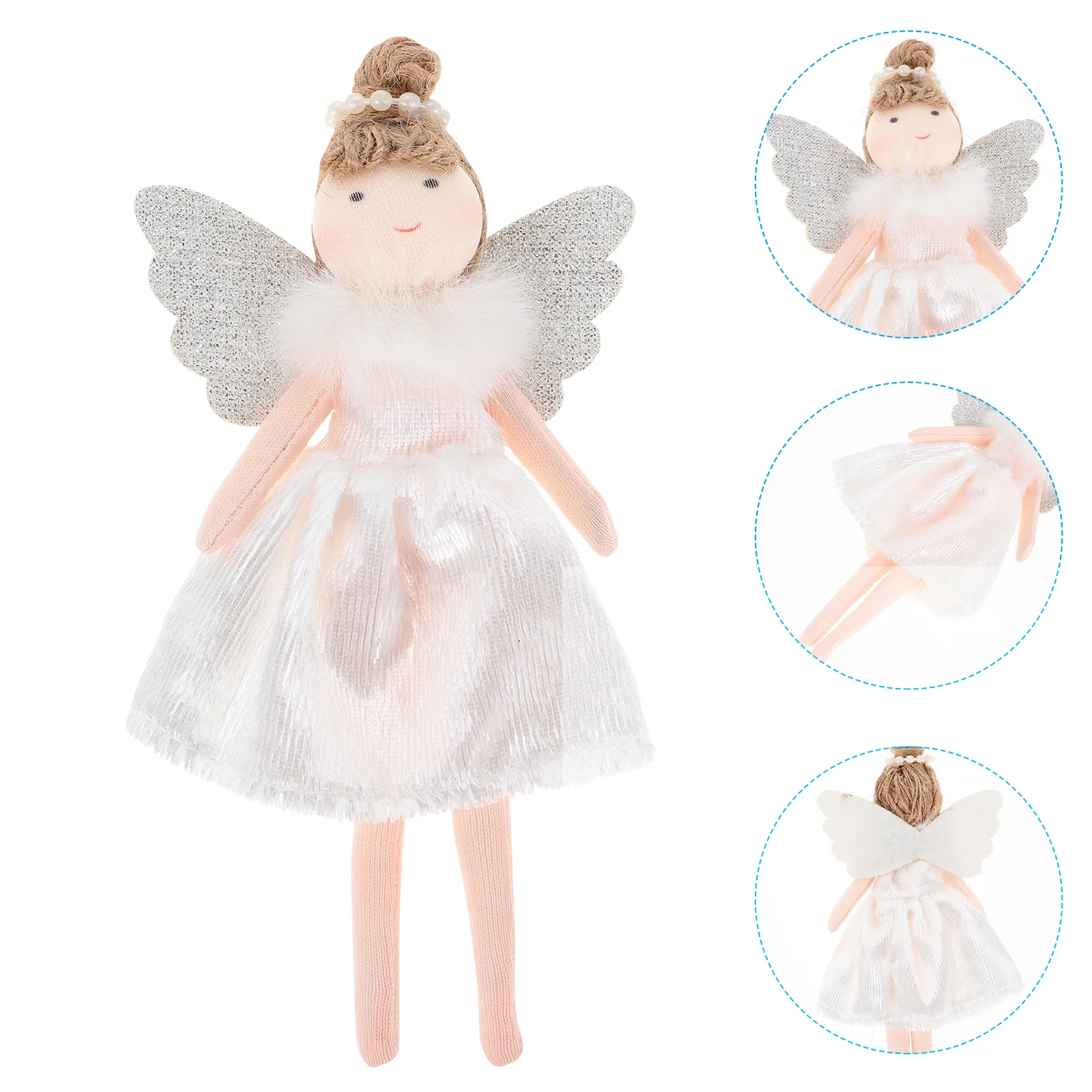 

Christmas Tree Angel Topper Soft Angel Girl Ornament Holiday Xmas Hanging Pendant Fairy Tree Decorations Christmas Star Decor