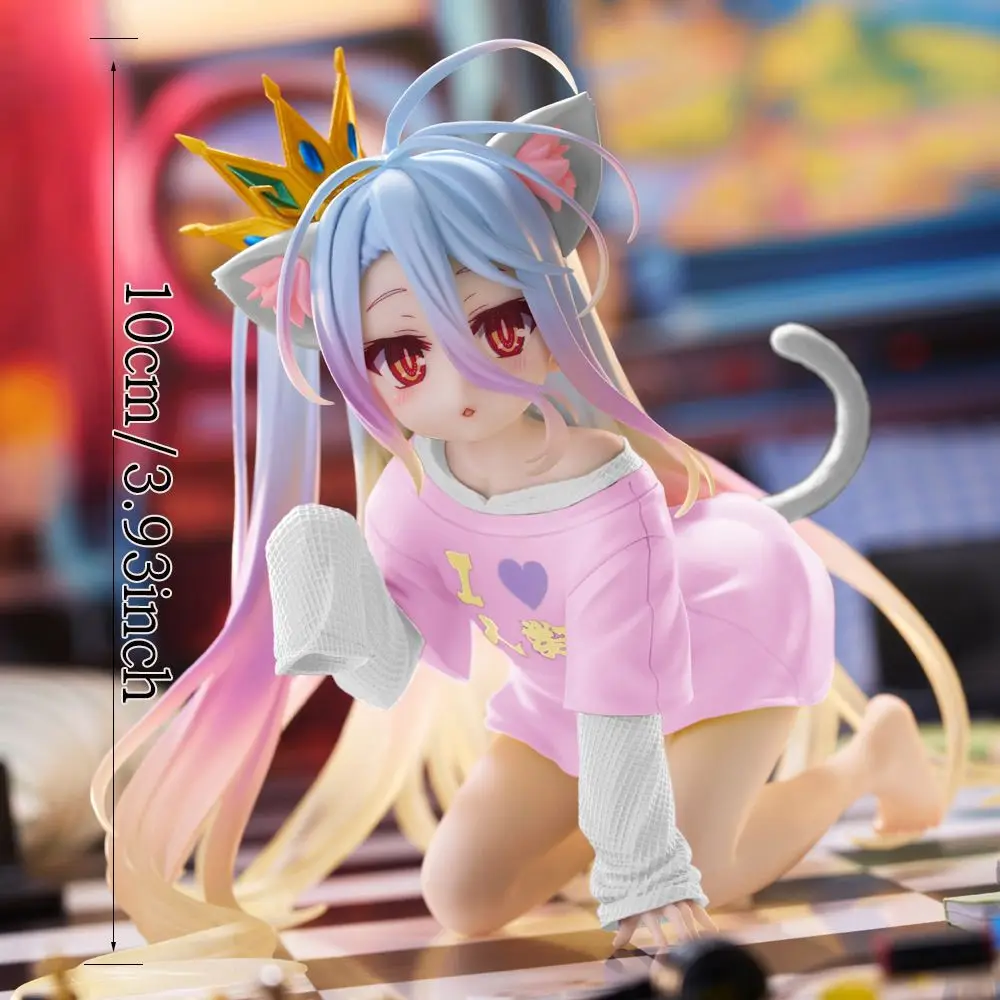 Kitty Shiro Figur Japanischer Anime NO GAME NO LIFE PVC Figur Modell Manga Animation Garage Kits Spielzeug Ornamente ACG Collection