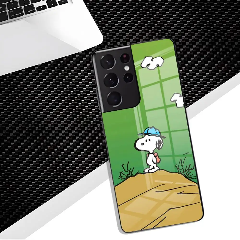 Cartoon O-SnoOPIES-YS Phone Case For Samsung S26 S25 Edge S24 S23 S22 Ultra Plus Fe A57 A37 A17 A56 5G Glass Cover
