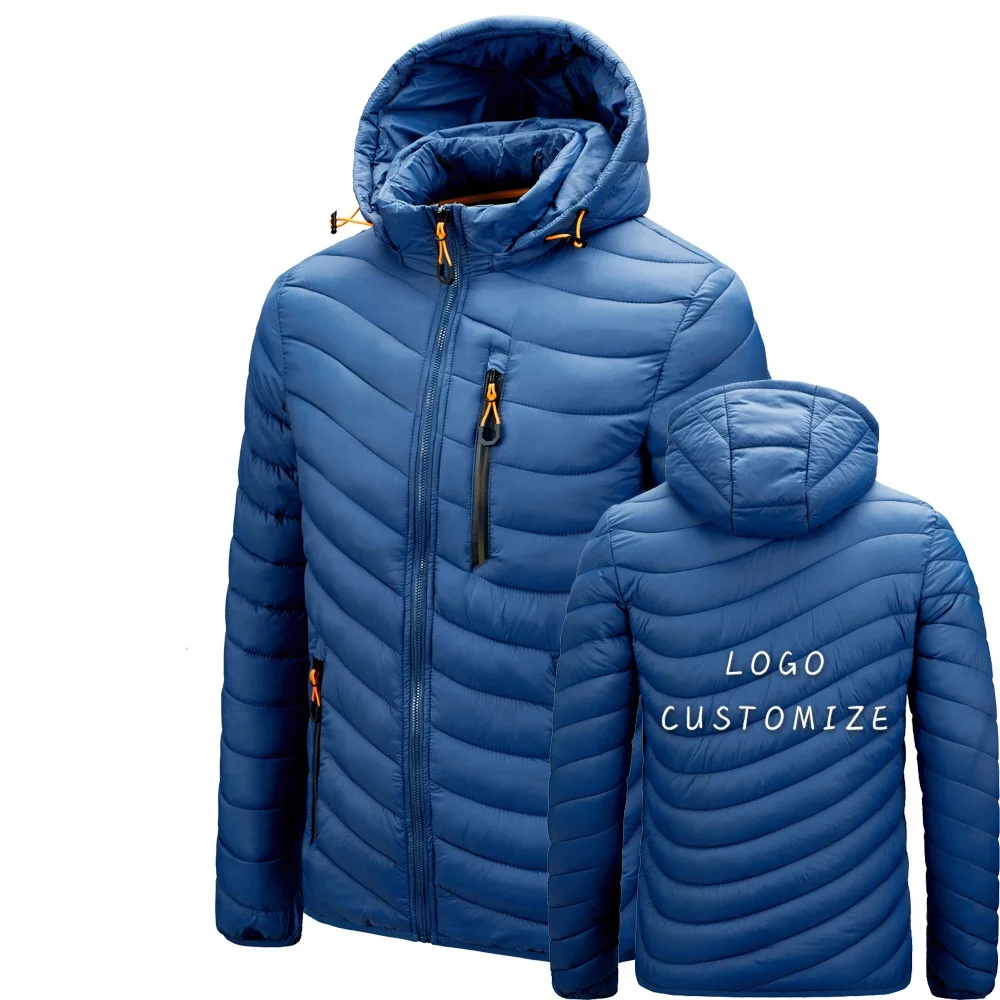

Winter Men's down Cotton Jaet Detachable Hood Ribbone Coat Large Size Outerwear Youth Long Sve Basic Sle Wear