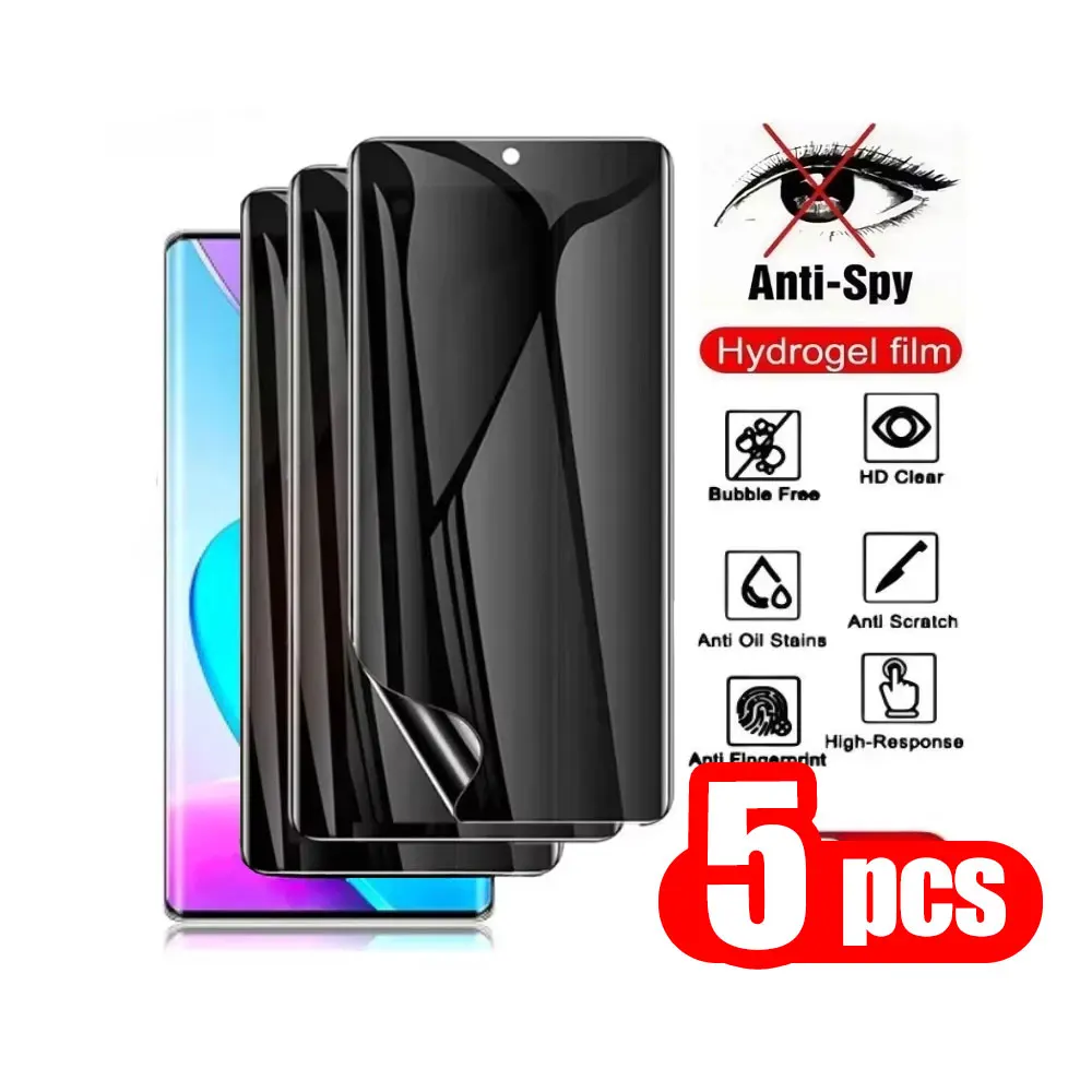 1-5PCS Anti-Spy Displayschutzfolien Für Samsung S25 Ultra S25 S24 S23 Ultra S24 FE 5G S22 plus S25 Rand Privatsphäre Hydrogel Film