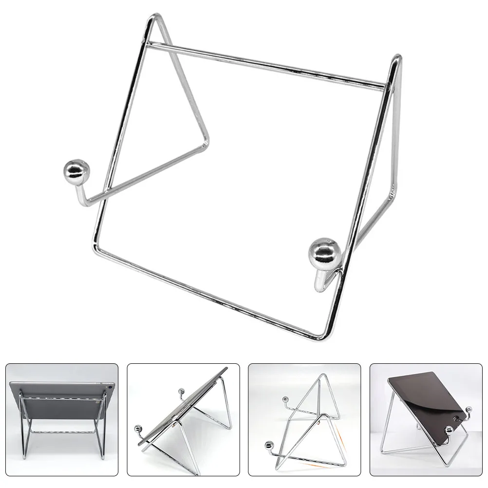 

Stainless Steel Vertical Cookbook Rack Minimalism Magazine Shelf Desktop Organizer Upright Book Stand For Office Kitchen Silver