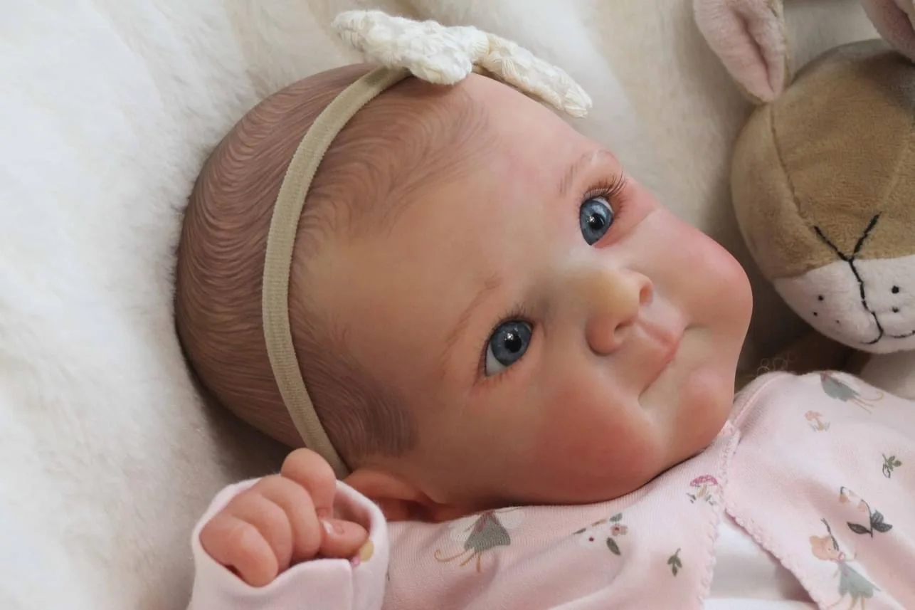 NPK Boneca recém-nascida Bettie de vinil completo de 19 polegadas - Corpo de bebê reborn realista de toque macio, brinquedo colecionável realista para maiores de 14 anos