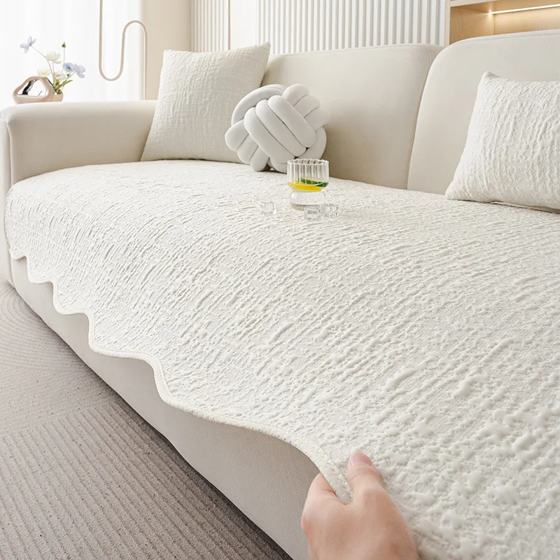Ice Silk Sofa Pad for Living Room Summer Cooling Sofa Seat Cover Non-slip Breathable Pets Couch Slipcovers