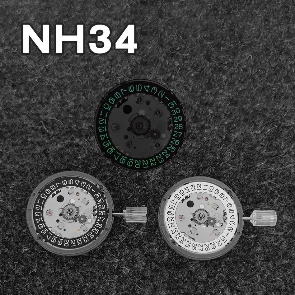

2025 High Accuracy 24 Jewels Original Japan Self-winding Mehchanical Automatic GMT NH34A NH34 Movement