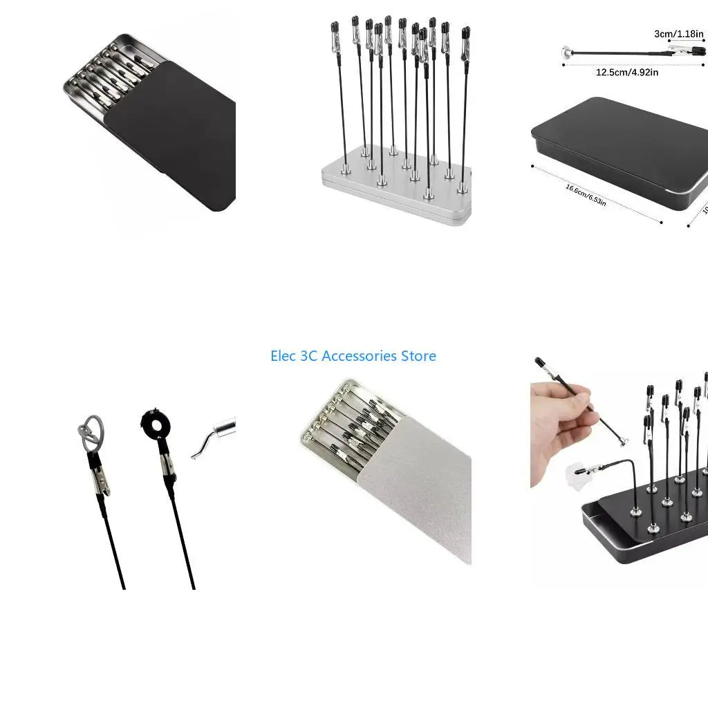 Y51A 12Pcs Goosenecks Clamps for Artists Designers Enthusiasts and Student