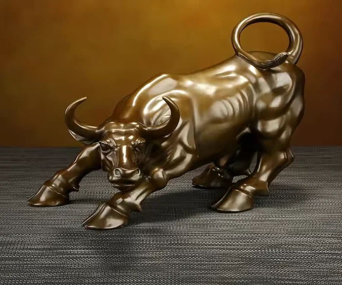 Brass Cow Ornament Living Room Office Home Crafts Business Gifts