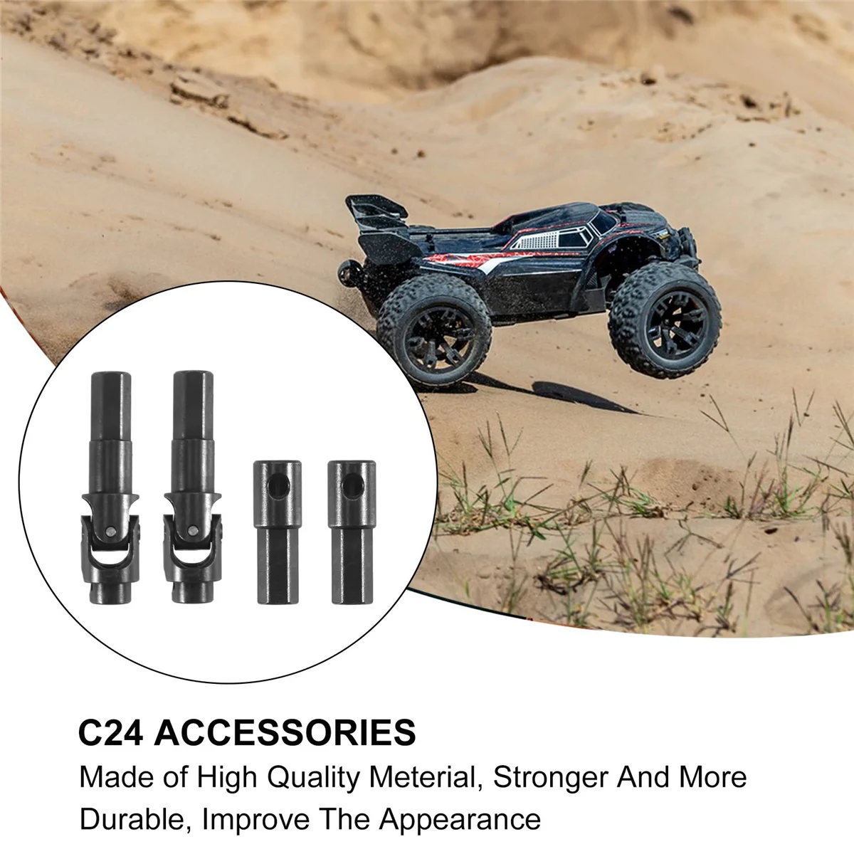 A03V 4-комп. металлический приводной вал передней оси, вал задней оси для WPL C14 C24 C34 B14 B24 B36 MN D90 MN99S, детали для обновления радиоуправляемого автомобиля