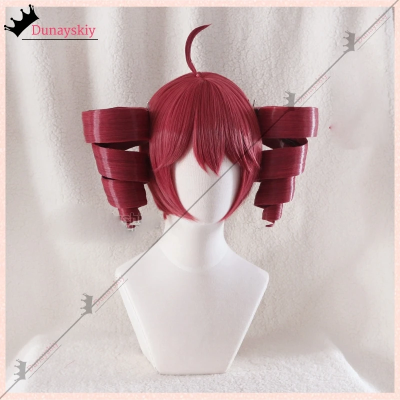 Anime Kasane Teto Cosplay Costumes Women Cute Red Ponytail Wig High Heat Resistant Hair Teto Role-playing Wig Long Curly Hair