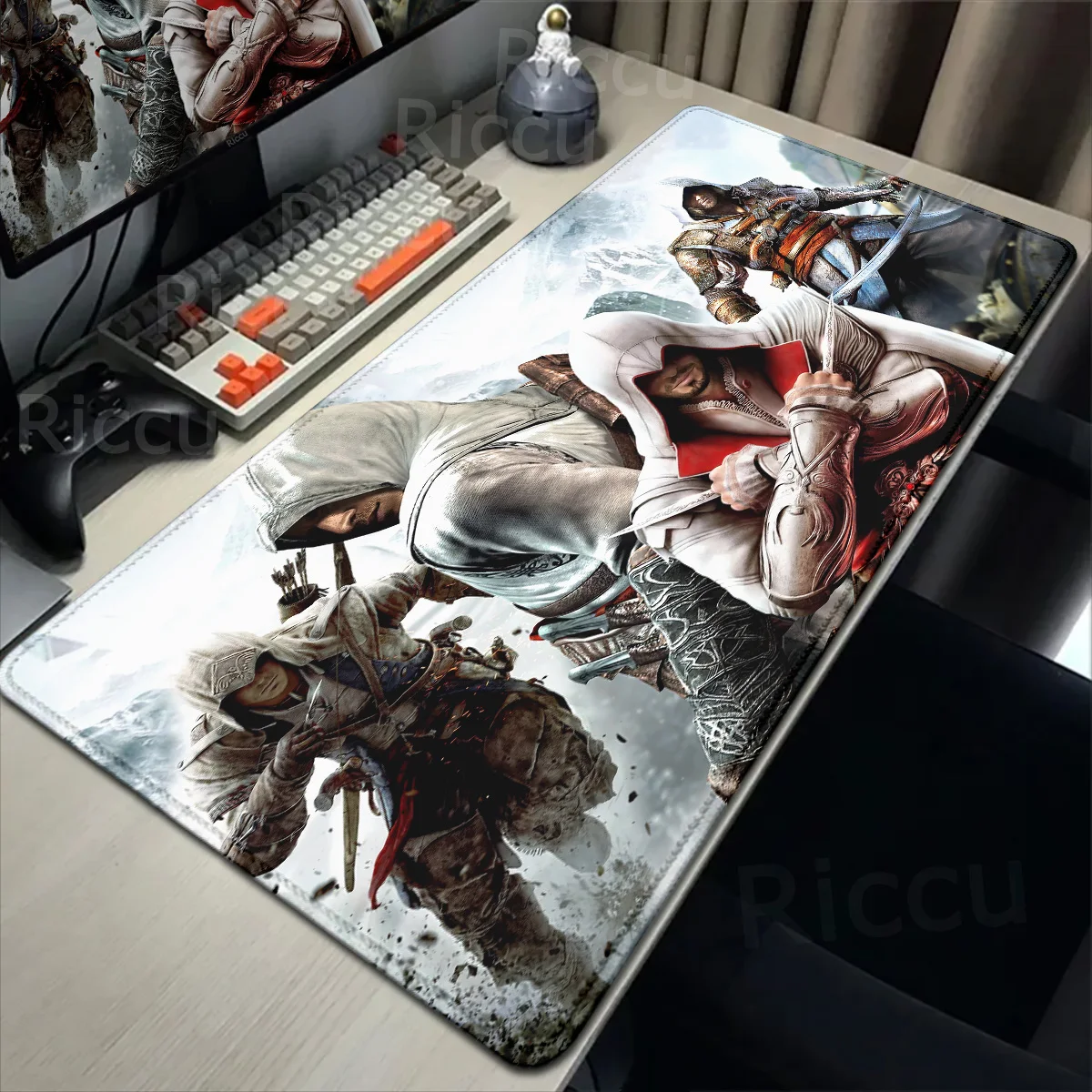 Gaming A-Assassin S -Creed Antislip Mousepad PC Large Office Accessories Deskmat Gamer Mouse Pad Size For E-sports Keyboard Mats