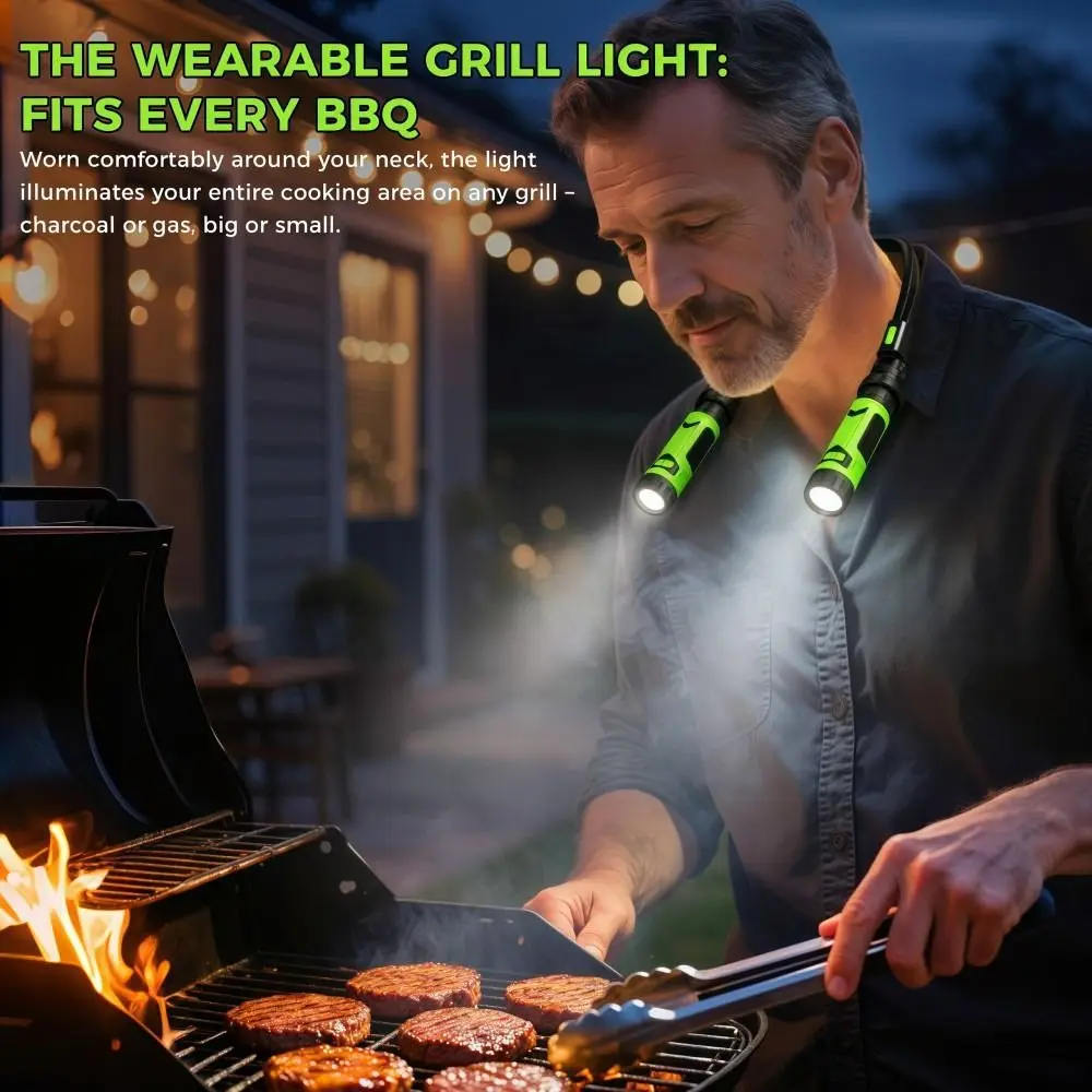 

Strong Light LED Neck Light Dual Lights Lightweight Neck Flashlight Rechargeable Magnetic Cycling Headlamp