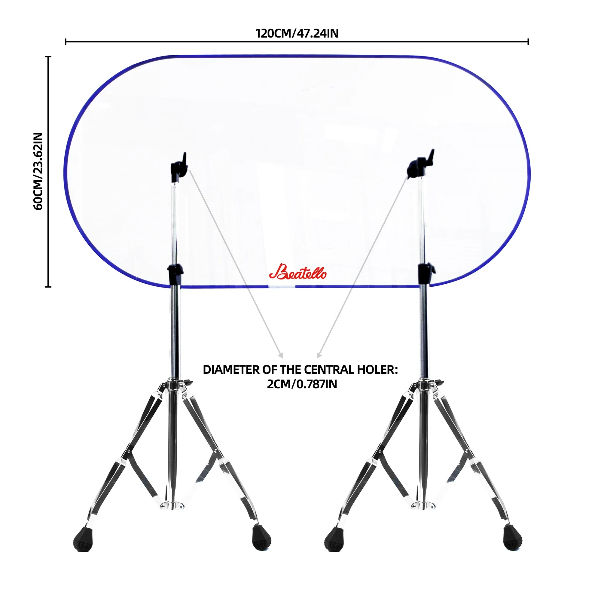 Baetello Clear Acrylic Drum Cage Panels Acoustic Shields Sound Barrier Booth Baffle for Studio Recording Church Live Concert - view 5