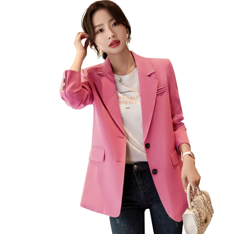 Blazer jaqueta outono inverno feminino manga longa profissional pequeno blazer formal wear jaqueta feminina entrevista vendas workwear660