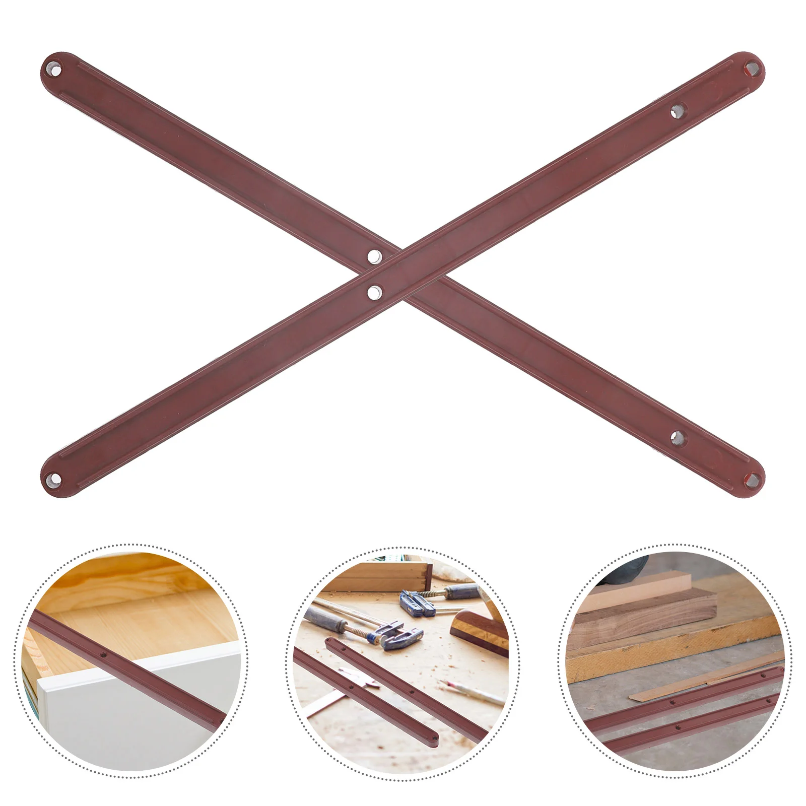 

2 Pcs Drawer Slides Sliders Dresser Track Plastic Punch Free Bottom Mount Component Guide Rail Glides Undermount