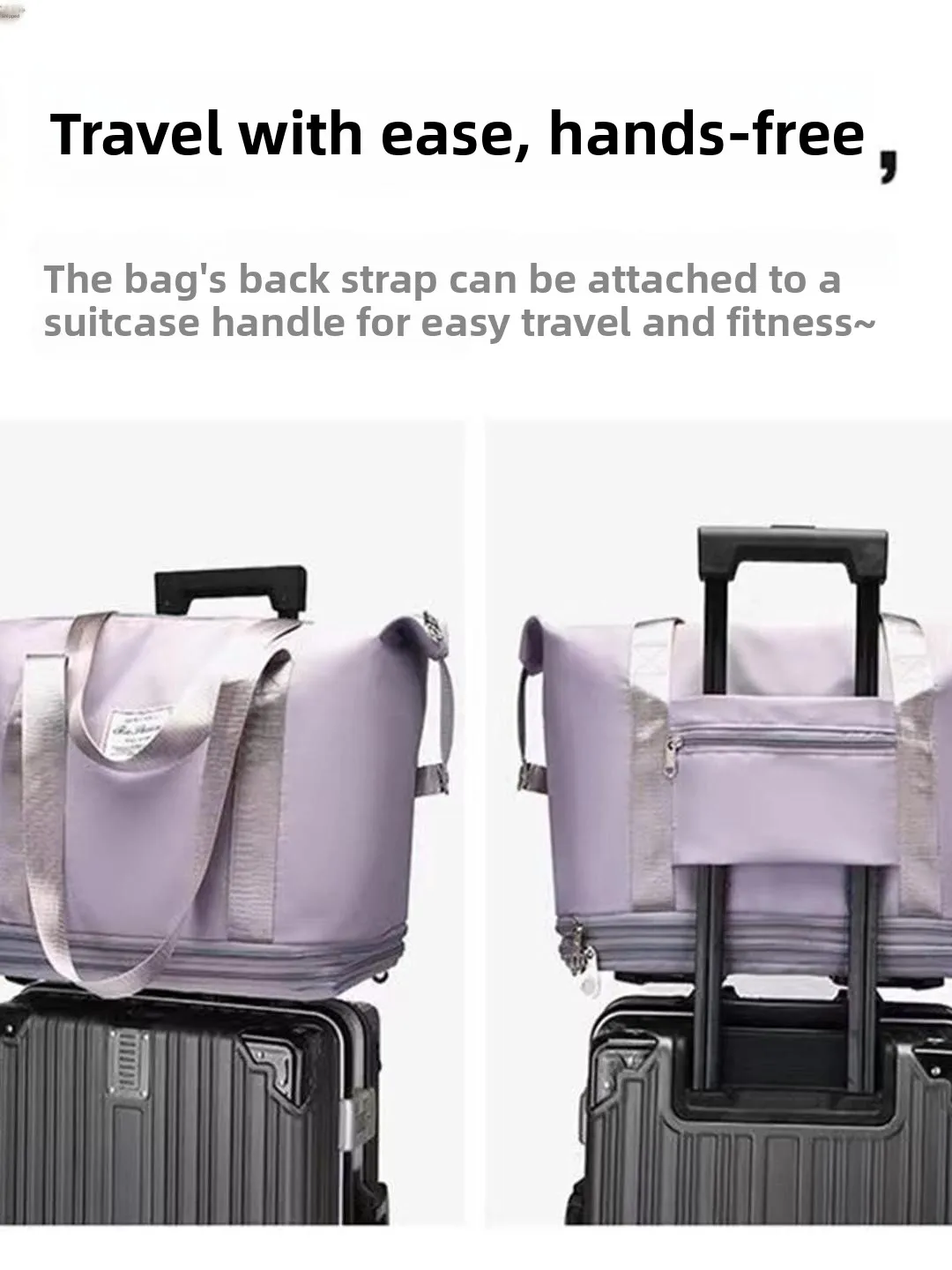 حقيبة أمتعة محمولة خفيفة الوزن، حقيبة سفر، حقيبة نقل، حقيبة تخزين بعجلات عالمية لرحلات العمل والانتقال #2