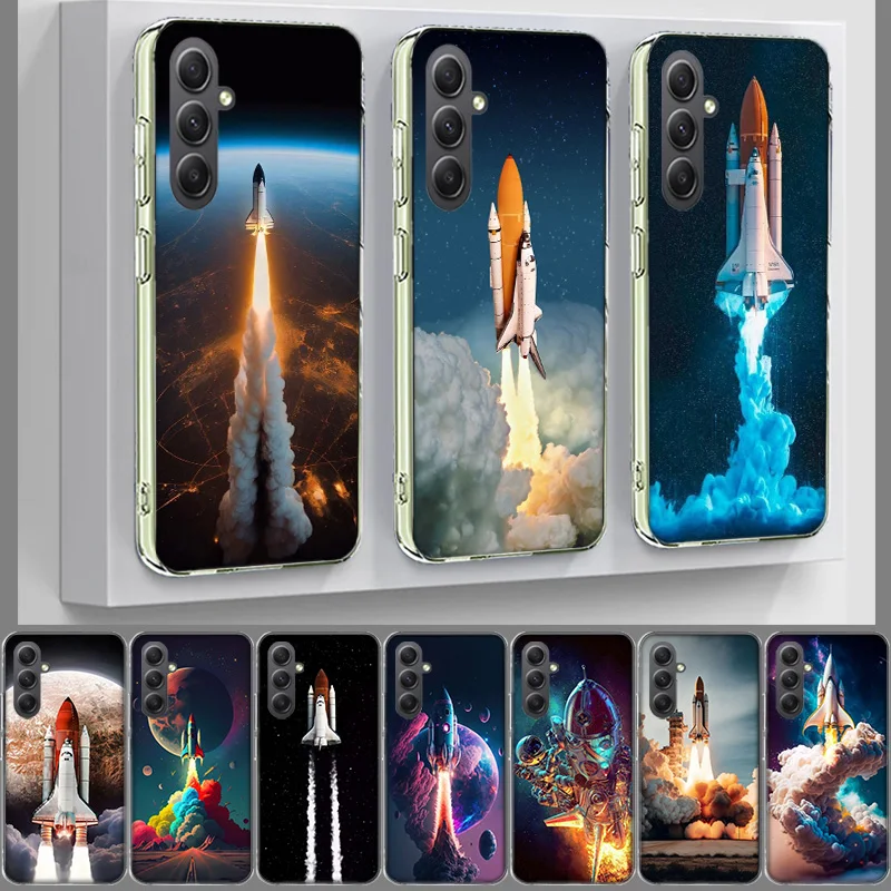 Space Shuttle Navigation Cover For Samsung A54 A34 A24 A14 A53 A33 A23 A13 A52S A32 A22 A12 Phone Galaxy A03 A04 A02S A42 A73 TP