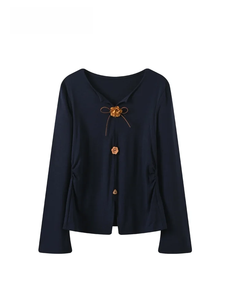 

Loose Long Sve round Ne T-irt Women plus Size Winter New Sle Faionable Age-Defng Casual Top for Plump Sister