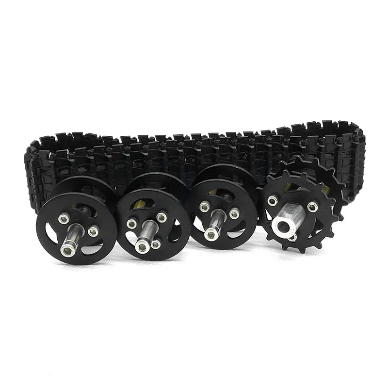 Intelligent Cart Accessories, 4mm Inner Diameter Coupling, Plastic Tracks Tank Car DIY Kit, Metal Load Bearing Drive Wheel Parts