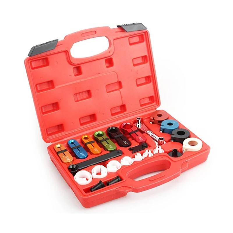 22 Pcs Vehicle-mounted Air-conditioning Oil Pipe Quick Joint Disassembly Group Fuel Pipe Remover Refrigerant Tool Set