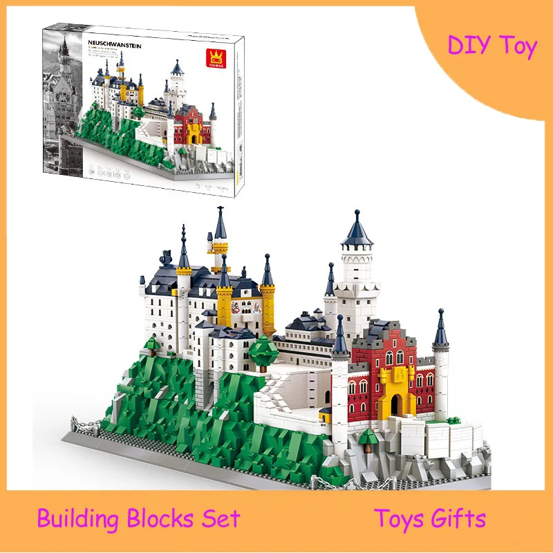 

Creative Building Blocks Model Neuschwanstein Castle Building Toy Blocks Set Architecture Printed Bricks Toys Birthday Gifts