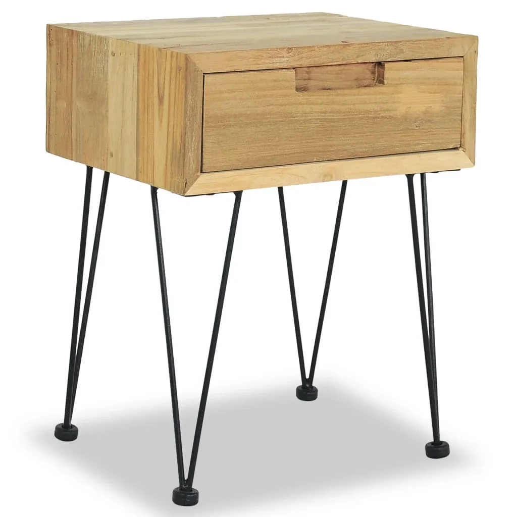 Bedside Table Table 40x30x50 cm Teck