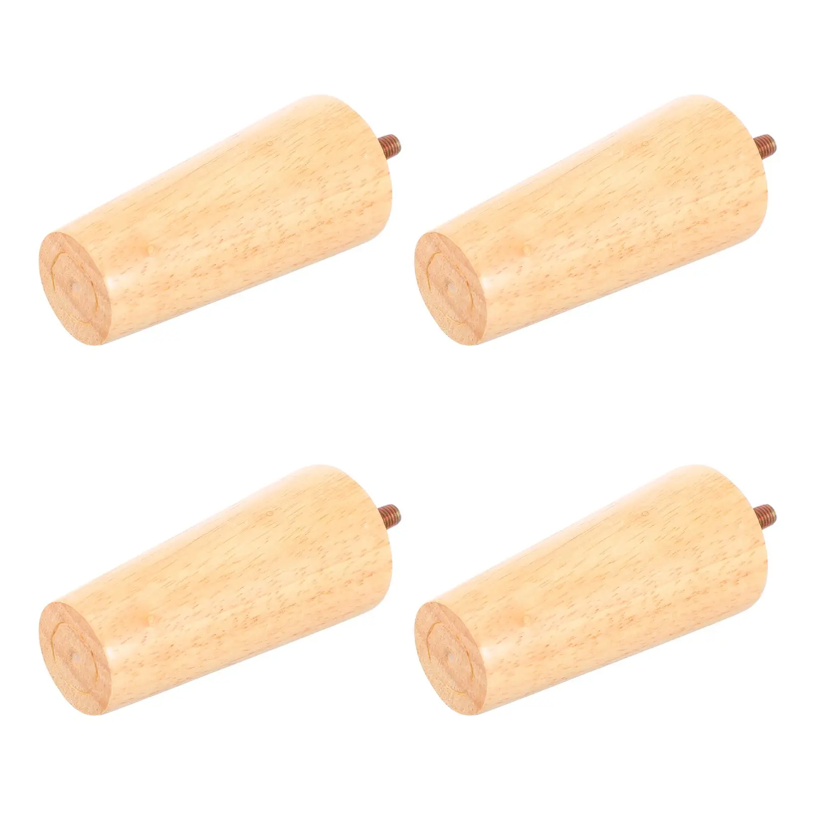 

4 Pcs Wooden Furniture Legs Natural Texture Smooth Surface Eco Coating Durable Modern Suitable For Sofa Desk Wardrobe Cabinet