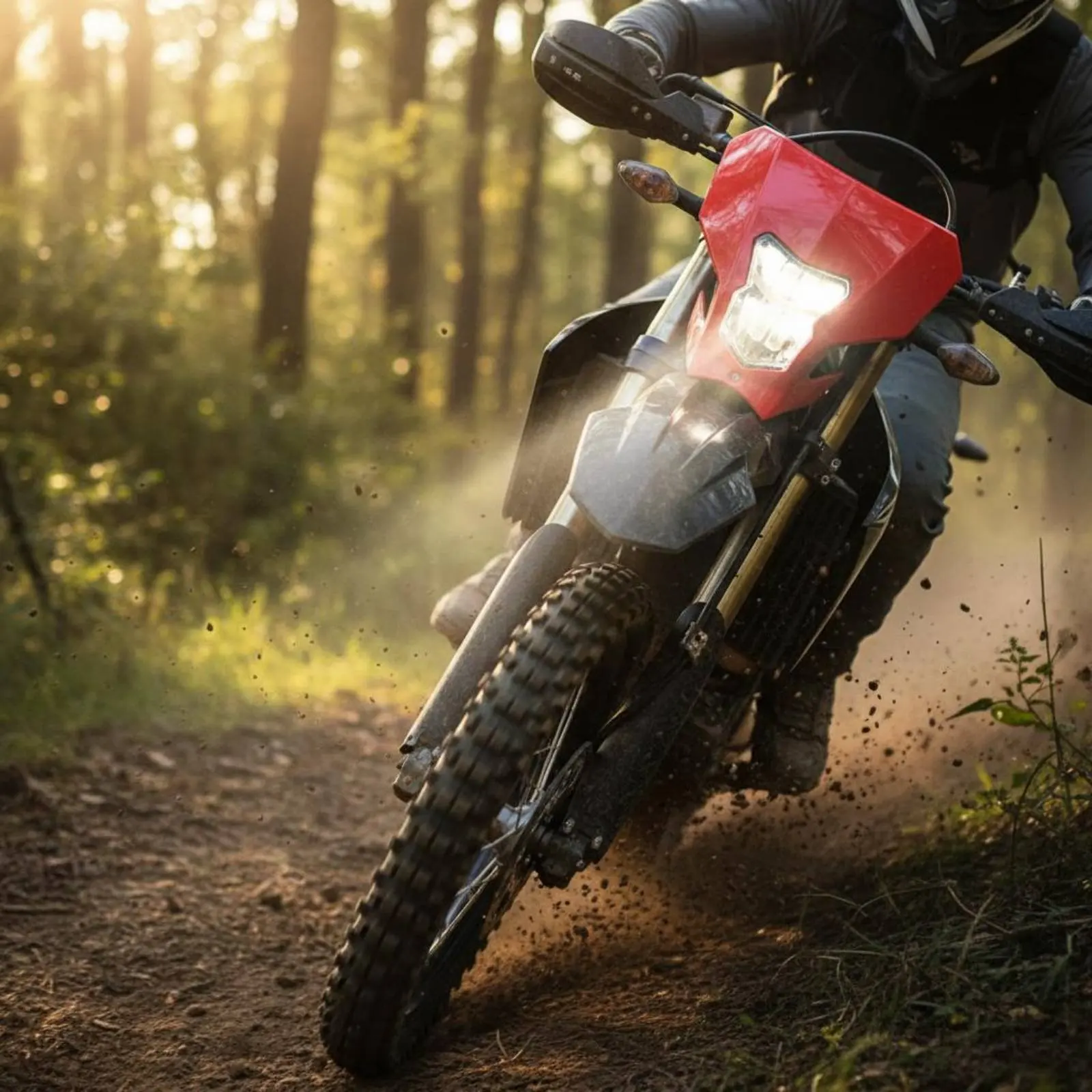 Specter Face Headlight Waterproof All-Terrain Motorcycle Headlight Motocross Front Lamp Assembly Dynamic Styling Vehicle