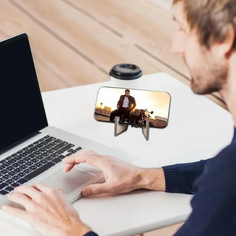 Universal Keychain Portable Cell Rack Desk Stand Holder for Phone Tablet PC Home