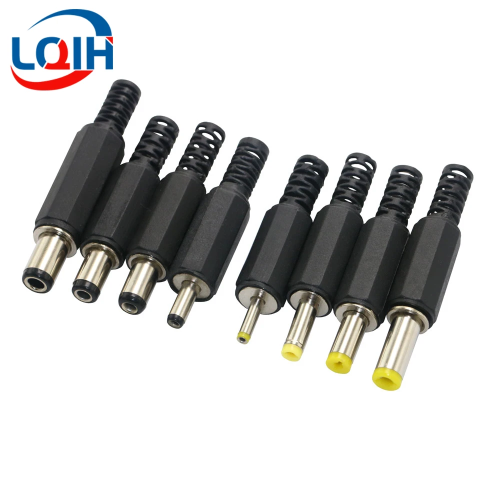 10PCS DC Power Plug 2.5*0.7mm 3.5*1.1/1.3mm 4.0/4.8*1.7mm  5.5*2.1mm 5.5* 2.5mm 6.3*3.0mm Adapter Connector Plug 2.5X0.7MM