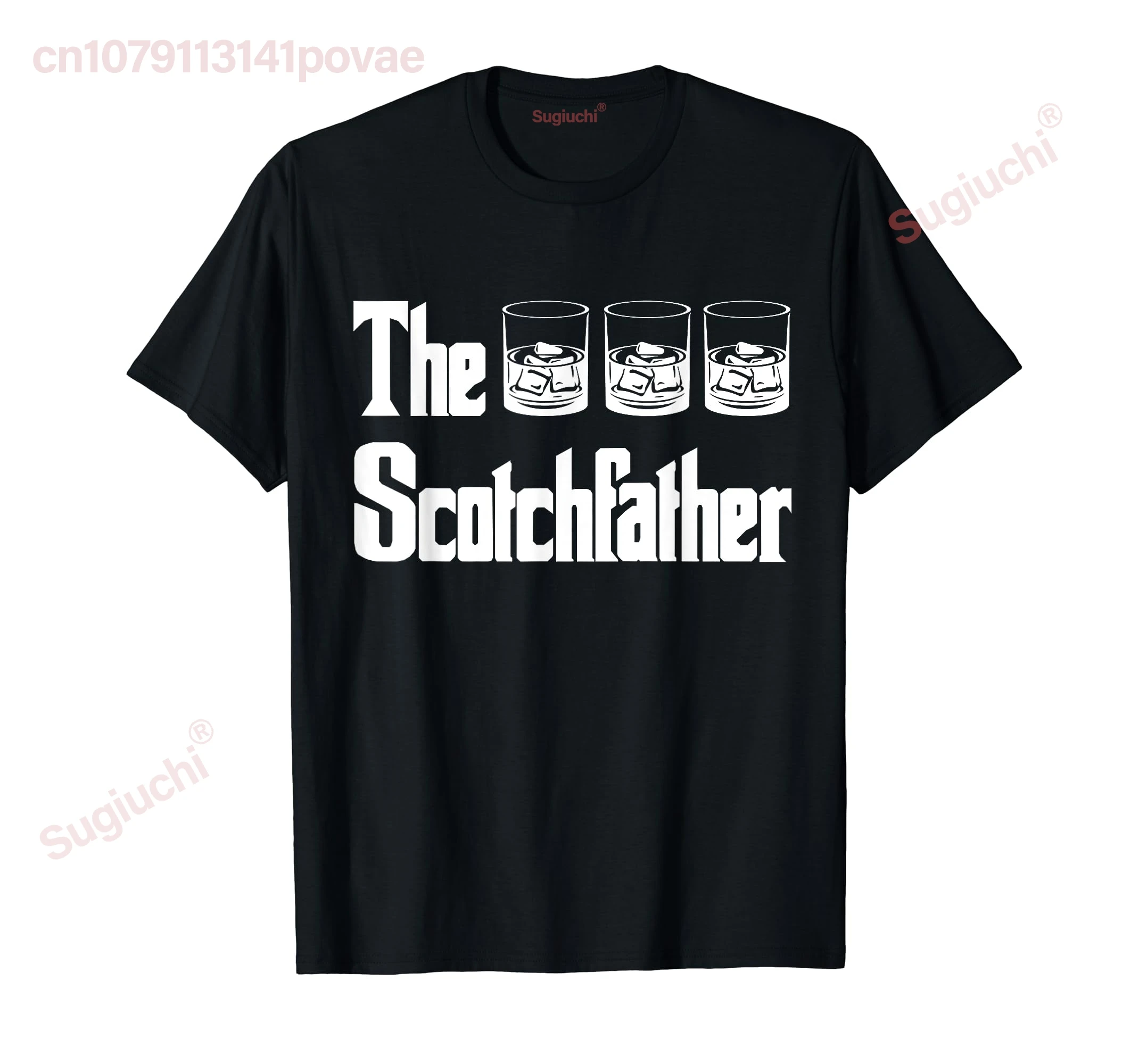 100% хлопок Scotchfather Drink Whiskey Scotch Funny Father Мужская подарочная футболка Мужчины Женщины Футболки унисекс Размер S-6XL