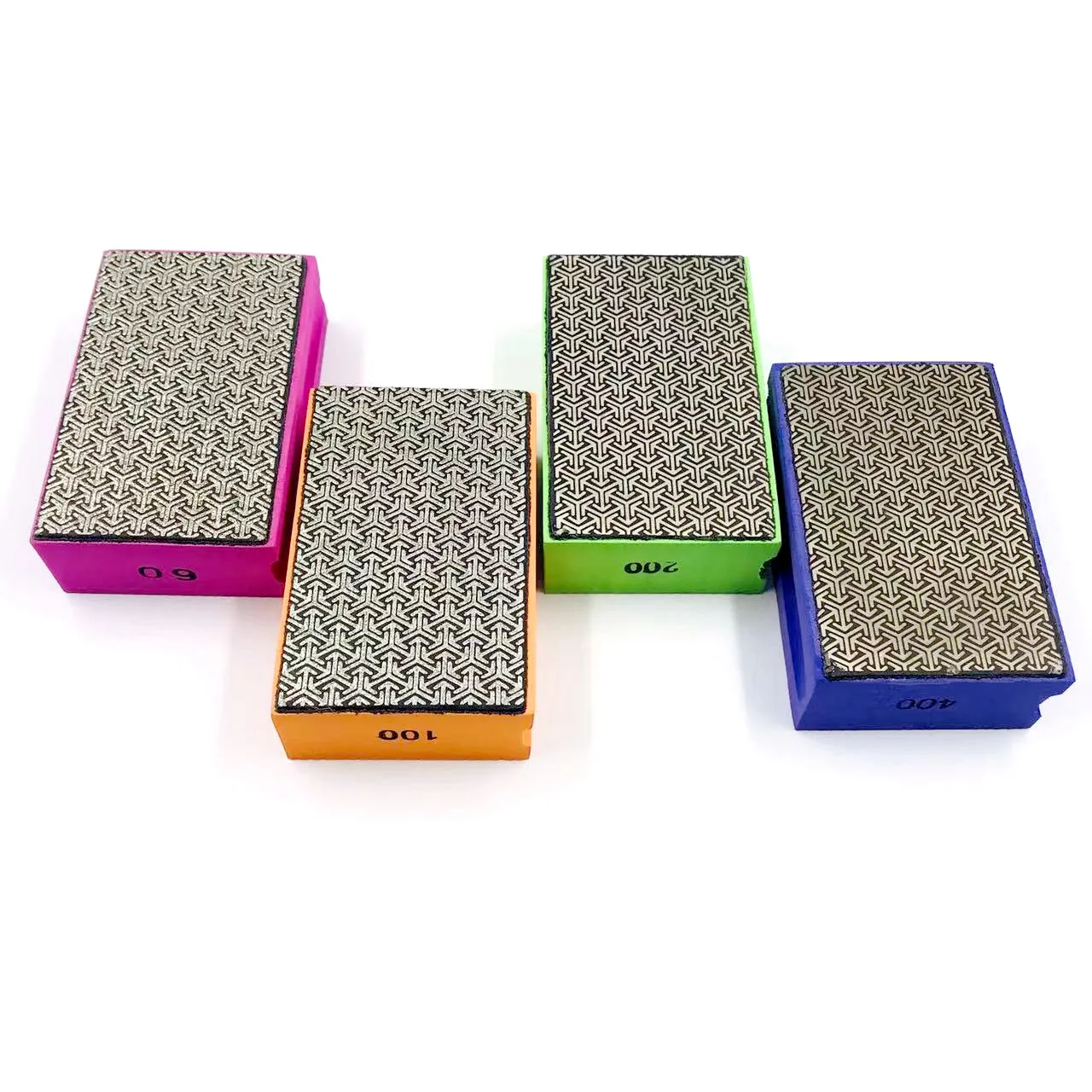 1-4 szt. Diamentowa podkładka ręczna do polerowania 60 # 100 # 200 # 400 #   Do płytek ceramicznych Marmurowe szlifowanie szkła Diamentowy blok szlifierski do polerowania