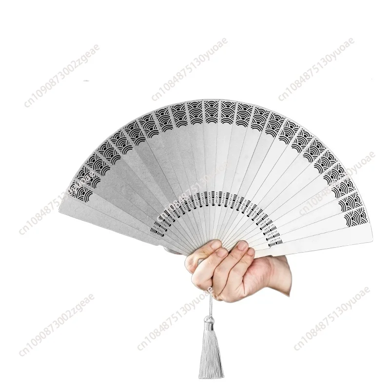 Durable Stainless Steel Folding Fan - Hollow-Out Portable Kung Fu Tai Chi Fan for Performance, Practice & Self-Defense