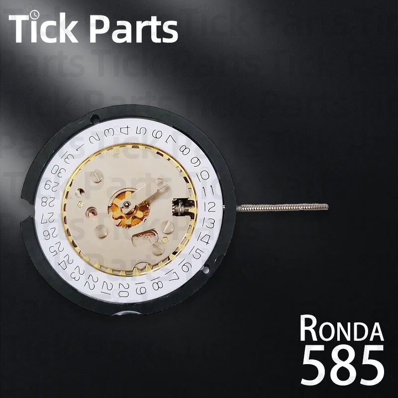 Ronda 585 Gerakan Kuarsa 20mm Diameter 3 Gerakan Jam Tangan Tanggal No. Baterai 362 untuk Perbaikan dan Penggantian Suku Cadang Swiss