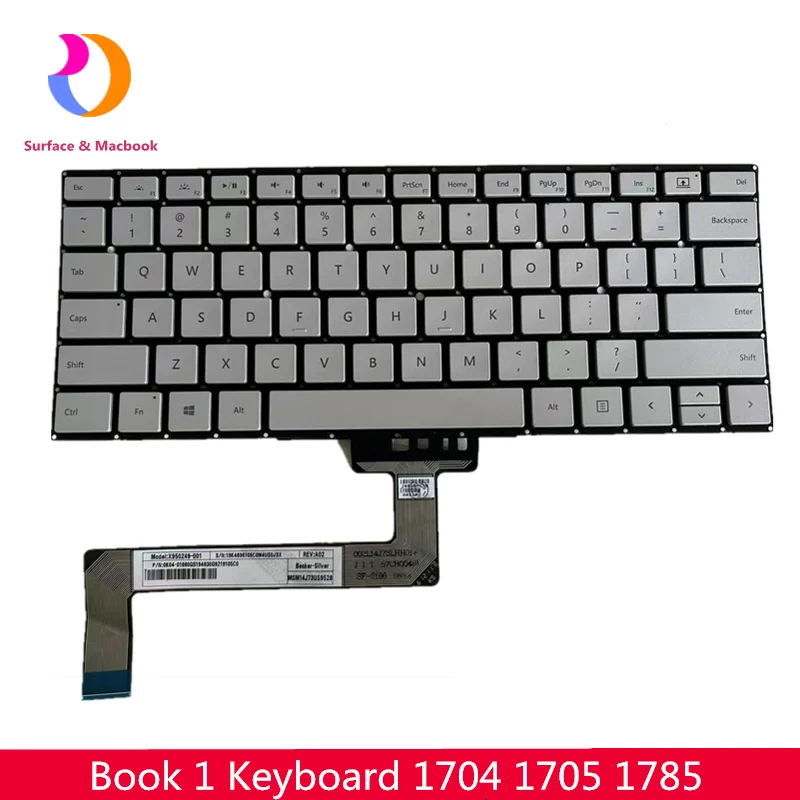 Original For Microsoft Surface Book 1 2 3 Keyboard 1704 1705 1785 1832 1834 1835 1908 1909 1900