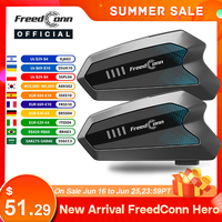 Freedconn Hero Motorcycle Intercom Helmet Bluetooth Headset 10 Riders Moto Intercomunicador Music Share Helmets for Motorcycles