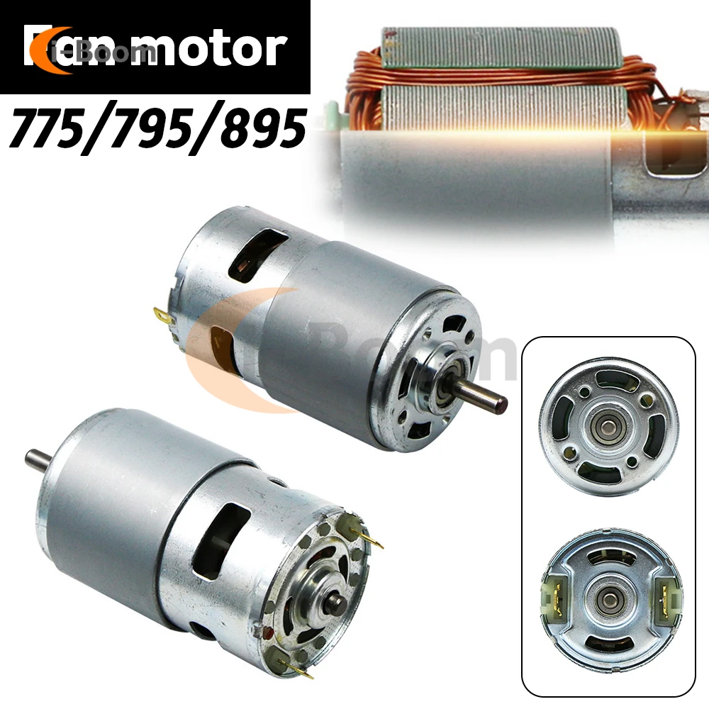 895 795 775 Motor DC12V MINI Stepping Motor Double Ball Bearing 6000-12000 RPM High Speed Motor High Power Low Noise