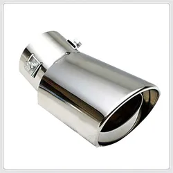 Universal Car Exhaust Muffler Tip Round Stainless Steel for 147 156 159 Alfetta Alfa Berlina Brera Mito Giulia Milano Romeo