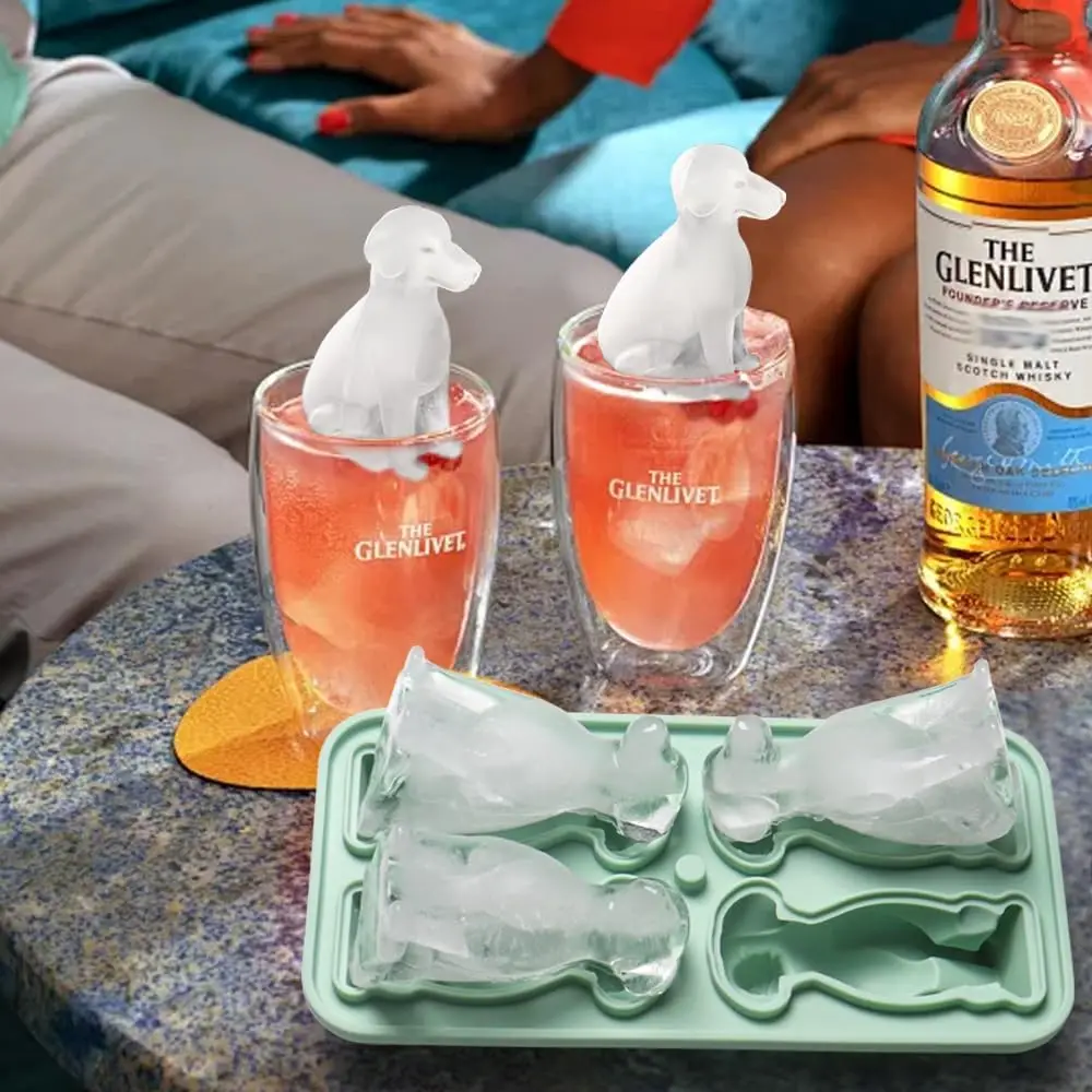 

1-10PCS Dog Ice Lattice Mould Dachshund Ice Cube Tray Large Silicone Ice Cube Mould Large Ice Cube Mould Whisky Cocktail Ice Box