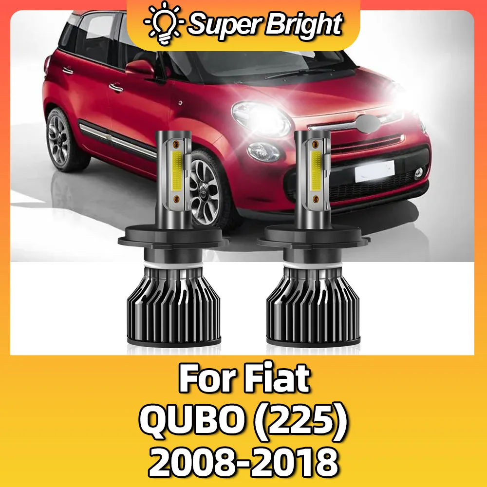 

H4 светодиодные фары COB 200 Вт 6000K 20000LM лампы турбо для Fiat QUBO (225) 2008 2009 2010 2011 2012 2013 2014 2015 2016 2017 2018