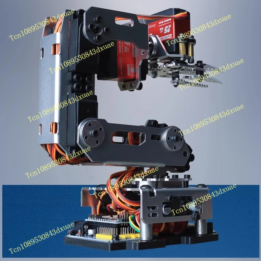 6-axis Metal Servo Robotic Arm, Mobile APP Control, with Mechanical Hand Claw, Arduino Robotic Arm Kit, DIY Hand Claw Robot 624G
