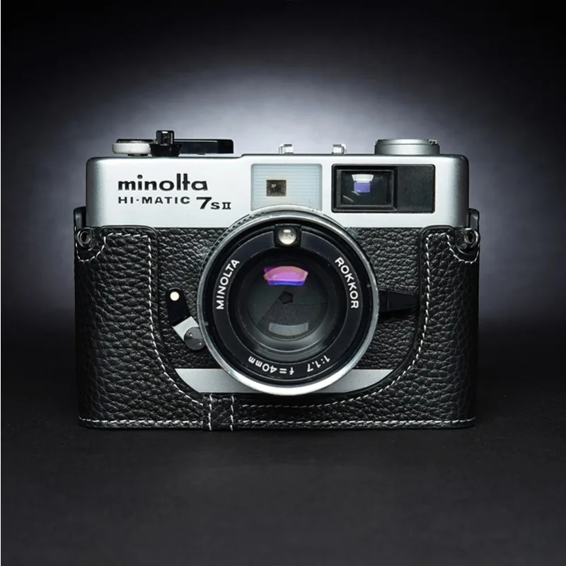 

Design for Minolta hi-Matic 7Sii Handmade Genuine Leather Camera Half Case Cover Bag