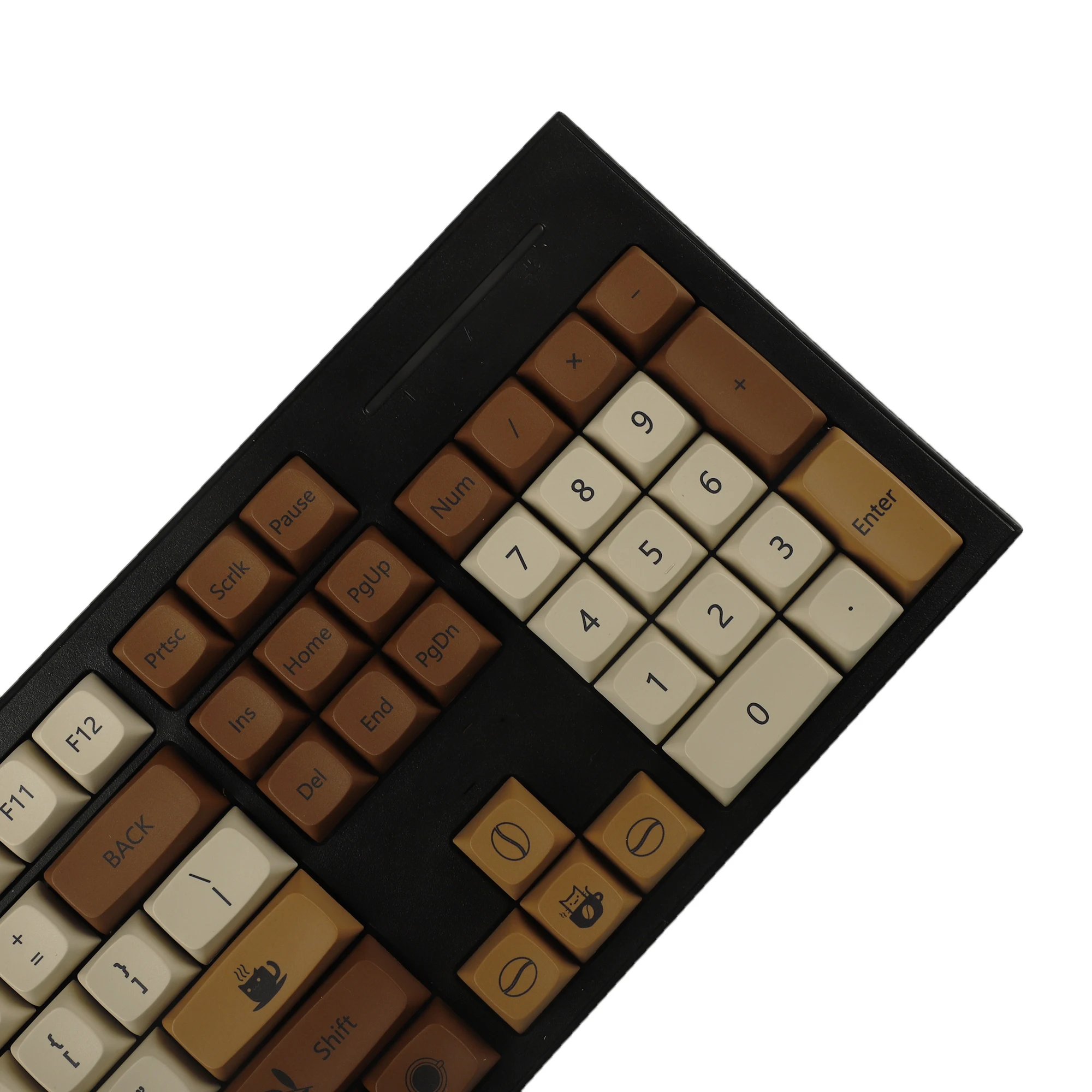 YMDK 138 ZDA Profile XDA v2 Dye Sub PBT Coffee Cat Keycaps For 104 TKL 60% 96 84 68 64 MX Switches Keyboard