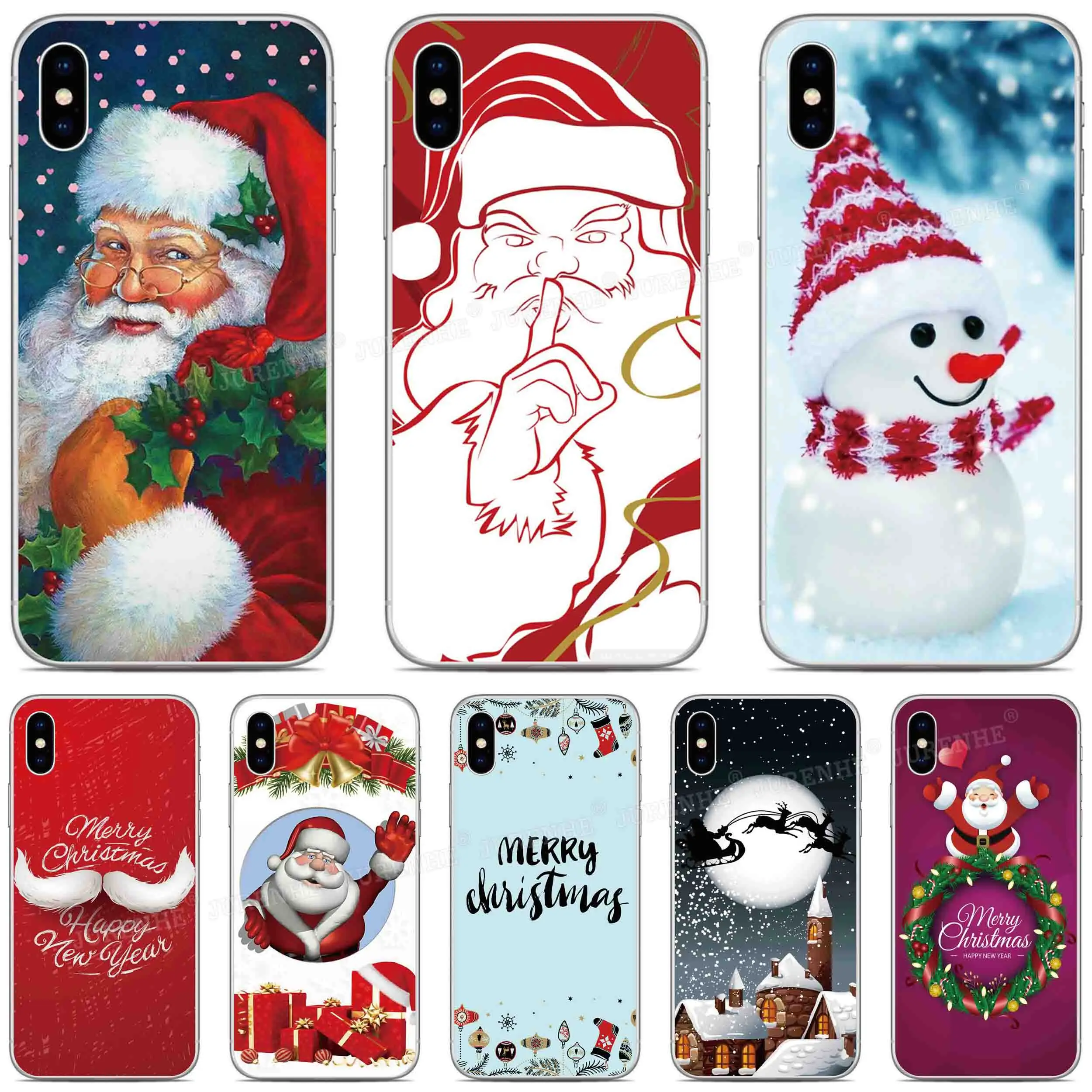 Merry Christmas Back Cover For Sony Xperia 5 VI 1 10 II III IV V 2023 XZ5 XZ4 XZ3 XZ2 XA2 Plus XA3 Ultra L3 L4 E5 Z5 Phone Case