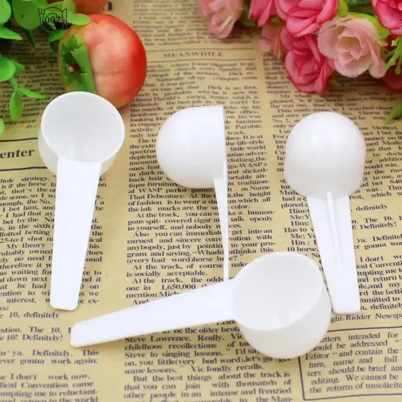 5/10pcs/set 10ml 5g Reusable Food Grade Spoon Plastic Measuring Scoop PP Measure Spoon Milk Coffee Teaspoon Milk Powder Kitchen