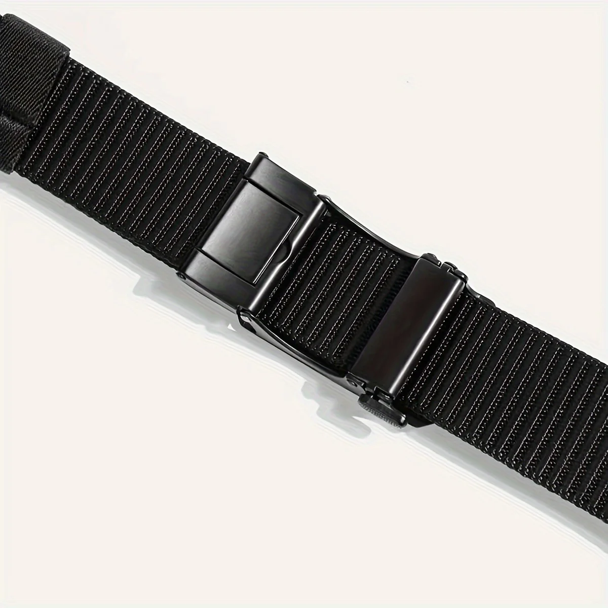 New Automatic Buckle Belt, Canvas Tactical Workwear Casual Outdoor Military Training Pants Belt For Men