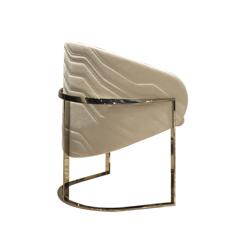 

Light luxury living room single sofa, high-end leather art dining chair, bedroom dressing chair leisure