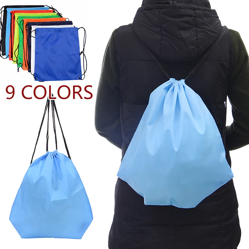 

Portable Sports Bag Waterproof Outdoors School Drawstring Storage Bag Gym Oxford Shoes Bag Waterproof Storage Bag